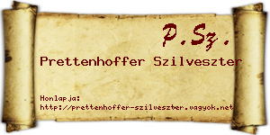 Prettenhoffer Szilveszter névjegykártya